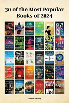 the book cover for 30 of the most popular books of 2012 is shown in this image