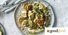 Charred Cauliflower, Best Cauliflower Recipe, Grilled Cauliflower, Salad With Feta, Whole Roasted Cauliflower, Easy Cauliflower, Grilled Eggplant, Whipped Feta, Cauliflower Salad