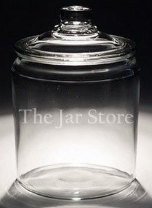 an empty glass jar with a lid