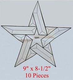 an origami star is shown with the measurements