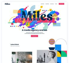 the homepage for miles's website, which is designed to look like an art gallery