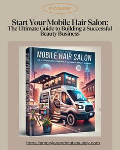 the mobile hair salon brochure is shown