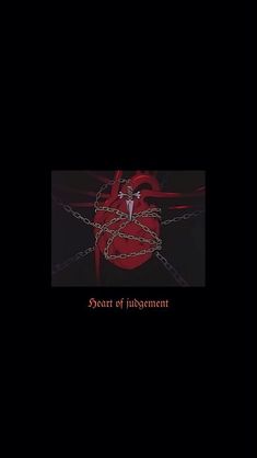 the cover art for an album with chains on it and a red heart in the middle