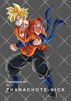 the character from dragon ball is shown in this image, and it looks like he's doing something