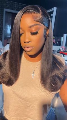 Frontal Wig Hairstyles, Birthday Hairstyles, Quick Weave Hairstyles, Frontal Hairstyles, Pretty Braided Hairstyles, 100 Human Hair Wigs, Slick Hairstyles, Dope Hairstyles, Hair Ponytail Styles