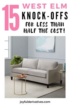 Get the West Elm Mid Century Look for Half the Cost! / Low-cost alternatives for West Elm styled living room, bedroom, dining room and decor! These can be used in an apartment or house and includes couches, chairs, tables, rugs, sofas and more! Get inspired! #westelm #knockoff Make A Blanket Ladder, West Elm Style, West Elm Living Room, Styled Living Room, West Elm Mid Century, Affordable Mid Century Modern Furniture, Make A Blanket, Hosting Ideas, Cabin Living Room