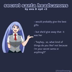 an anime character pointing at something with the caption saying secret santa headlamps