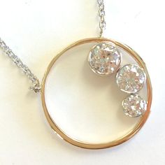 Jewelry Made From Old Wedding Rings, Rings Redesigned Ideas, Diamond Necklace Pendant Ideas, Diamond Resetting Ideas Necklace, Resetting Diamonds Ideas Necklace, Wedding Ring Pendant, Jewellery Redesign, Wedding Ring Repurpose, Repurpose Diamond Ring