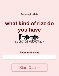 the best quiz app for people to find what kind of rizzi do you have