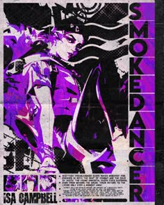 an advertisement for some sort of concert with a woman in purple and black on it