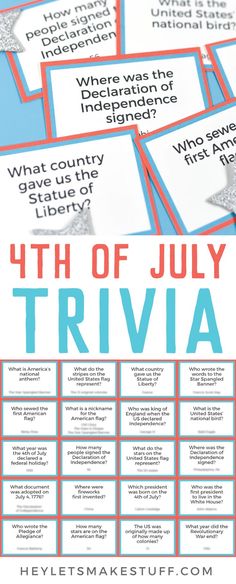 the 4th of july trivia for students