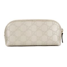 Gucci Guccisima Gg Monogram Cosmetic Pouch In Off White Color Gold Hardware Measurements Are 7.5"W 3.5"H 2.5"D Bags Gucci, Gg Monogram, Cosmetic Pouch, Off White Color, Gucci Bags, Gucci Bag, Gold Hardware, Cosmetic Bag, White Color