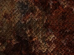 an abstract pattern made up of brown and black squares on a dark background with some light coming from the top right corner