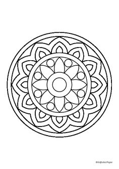 a circular design in black and white