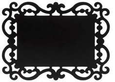 an ornate black frame on a white background