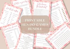 the printable hendo games bundle