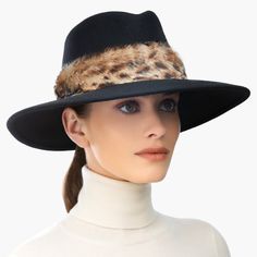 If You Love Adventure And Style, You Will Love Our Winter Safari Fedora. This Hat Is A Masterpiece, By A Renowned Designer Of Luxury Accessories. It Is Made Of Wool-Felt That Is Hand-Blocked By Skilled Artisans In The Usa, Giving It A Unique Shape And Texture. The Wool-Felt Is Also Water-Resistant, So You Can Wear It In Any Weather. The Hat Has A Stenciled Goat Skin Band That Adds A Touch Of Exotic Elegance. The Crown Of The Hat Is Lined With Soft Fabric For Comfort And Warmth. The Hat Also Has Wide Brim Fur Felt Hat, Black Fur Felt Fedora For Winter, Black Fur Felt Hats For Party, Luxury Black Fedora With Short Brim, Luxury Black Fedora With Flat Brim, Luxury Black Wide Brim Fedora, Luxury Black Flat Brim Fedora, Anna Hat, Classy Hats