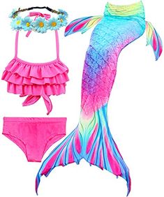 Camlinbo 3Pcs Girls Swimsuits Mermaid for Swimming Mermaid Costume Bikini Set for Big Girls Birthday Gift 3-14 Years ... Always Maxi Pads, Mermaid Swimsuit Tail, Baby Doll Crib, Maxi Pads, Mermaid Tail Costume, Girls Mermaid Tail, Mermaid Swimsuit, Childrens Swimwear