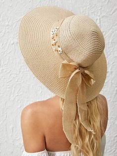 Straw Hat with Pretty Faux Pearl & Flowers Plain Boho Straw Hat 1 piece Composition 100% Paper Ships in 4-6 daysJoin our mailing list for a 20% off your first order, sign up on the main page Summer Hats For Women, Straw Sun Hat, Beige Boho, Summer Sun Hat, Straw Hats, Valentines Gifts For Her, Beach Hat, Flower Fashion, Summer Hats