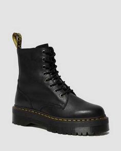 JADON PISA LEATHER PLATFORM BOOTS | Dr. Martens Official Jadon Pisa, Dr Martens Store, Black Dr Martens, Boots Chelsea, Boot Straps, Fur Lined Boots, Hype Shoes