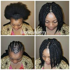 We love this.. ❤ Spot the braid pattern and the final look achieved. Crochet braids stays winning ✌👌... @uniqueberryhairs Crotchet Box Braids, Braided Buns, Crochet Weave, Crochet Hairstyles, Crochet Styles, Kid Hairstyles, Braiding Styles, Styles Braids, Long Box Braids