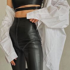 Leather Pants Club Outfit, Pants Club Outfit, Goth Pants, Tight Leather Pants, Club Outfit, Leather Pant, Black High Waist, Cargo Skirt, Faux Leather Pants