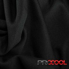 a black fabric with the word proool printed on it's bottom corner and red lettering