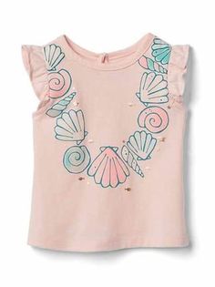 Baby Clothing: Baby Girl Clothing: bodysuits & tops | Gap Mermaid Graphic, Stylish Baby Girl Outfits, Toddler Graphic Tee, Fashion Design Drawing, Top Baby Products