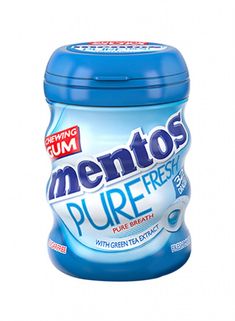 a jar of mentos pure fresh powder