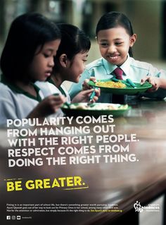 Singapore Kindness Movement -Be Greater Creative Print Ads, Singapore School, Print Advertising, Job Title, Creative Ads, Advertising Campaign, Digital Content