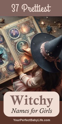 From Sabrina to Desdemona, find the perfect witchy name for your baby girl. Our list of 30 names is filled with magic and mystery. Witchy Names Mystic, Mythical Girl Names, Unique Girl Names List, Witch Names Ideas, Witchy Girl Names, Witchy Baby Names, Mystical Girl Names, Mysterious Names, Witchy Names