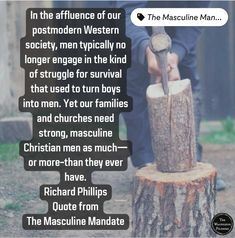 the masculin man is about to cut into a tree stump with an ax