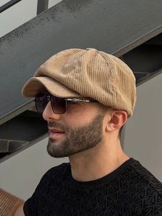 📌Cap made of high-quality velveteen. 🎨Color: Beige. ✨ Why Customers admire Mr.OberCap: -Handcrafted -We make all sizes for people of all ages and genders  -There is a jute rope under the elastic band that can be used to resize the cap by 1-1.5 cm -You can choose the shape of the visor (straight or round) -Lots of quality fabrics and colors -Fast manufacturing and dispatching of orders -We are always in touch with you and will answer all your questions 👒 Artistry & Quality Materials: Discover Men Fedora Hat Outfits, Baker Boy Hat Outfit Men, Corduroy Newsboy Hat, Luxury Classic Newsboy Cap, Cheap Men's Winter Newsboy Cap, Baker Boy Hat Outfit, Peaky Blinders Cap, Military Style Brown Flat Cap, Mens Newsboy Hat