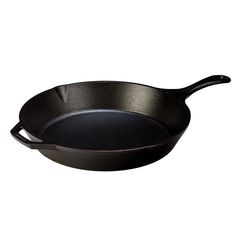 a black frying pan on a white background