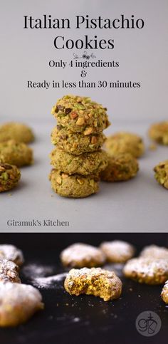 italian pistachio cookies with only 4 ingredients ready in less than 30 minutes