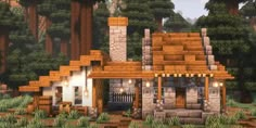 Mincraft Idea Cabin, Minecraft Hunting Lodge, Small Shack Minecraft, Minecraft Vault Hunters, Minecraft Farm Cottage, Weaponsmith House Minecraft, Mideaval Minecraft House, Minecraft Furnace House, Minecraft Barnhouse