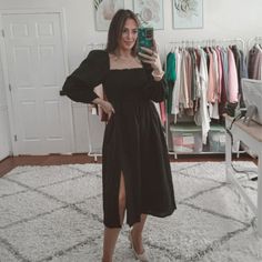 Reposhing This Item I Purchased From @Stateofposh. Loved It, But Ready To Rotate For Something New. Questions? Leave A Comment Below! Smocked And Lined. Definitely Fits Up To An Xl. Black Square Neck Midi Dress For Daywear, Black Midi Dress With Square Neck For Day Out, Black Long Sleeve Dress For Day Out, Black Puff Sleeve Midi Dress For Spring, Black Puff Sleeve Midi Dress For Brunch, Black Puff Sleeve Dress, Puff Sleeve Dress, Puffed Sleeves Dress, Puff Sleeves