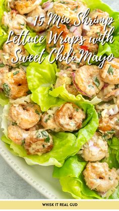 Shrimp lettuce wraps with sweet chili mayo are a quick and easy 15-minute recipe bursting with flavor. The sauce, made from sweet chili sauce, mayonnaise, rice vinegar, sesame oil, and lime juice, pairs perfectly with coleslaw mix, red onions, and fresh cilantro. These crunchy and refreshing wraps are a flavor-packed delight, perfect as a main dish or a light appetizer.