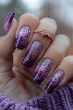 50+ Beautiful Purple Nail Art Inspirations for 2024 - Latest & Trendy Nail Designs Dark Purple Nails Designs, Purple Plaid Nails, Purple And Red Nails, Plum Purple Nails, Fall Purple Nails, Purple Ideas, Purple Items, Future Nails, Paw Nails