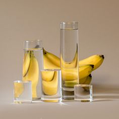 there are bananas and glasses on the table next to each other with text overlay that reads perspective by suzanne saroff