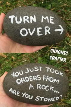 We need to do this! 웃긴 사진, Rock Crafts, Cool Paintings, Gag Gifts, A Rock, Pebble Art, Stone Art