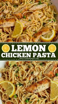 this lemon chicken pasta is the perfect meal to make for dinner or as an appetizer