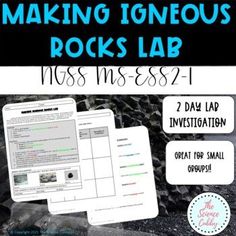 Making Igneous Rocks Lab Middle School Earth Science, Density Lab, Rocks Science, Earth Science Middle School, Rock Science, Igneous Rocks, Earth Materials, Water Solutions, Science Student