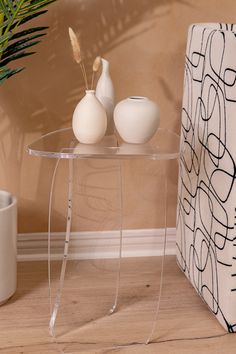 Asher Side Table Acrylic Home Decor, Vintage Trends, Acrylic Decor, Transparent Design, Asymmetrical Design, Decorative Accents, Desk Storage, Wow Factor, Decor Lighting