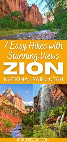 the 7 easy hikes with stunning views in zion national park utah