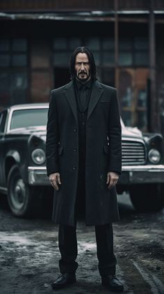 Winter Blazer For Men, Long Black Wool Coat, Mens Wedding Suits, Winter Blazer, Tweed Overcoat, Keanu Reeves John Wick, Long Coat Men, Black Wool Coat, Trench Coat Men