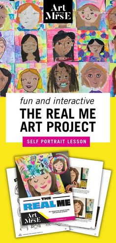 the real me art project is featured in this article, and it includes self portrait lessons