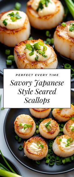 Image for Savory Japanese Style Seared Scallops Scallop Recipes, Scallops Seared, Japanese Style, Dinner Party