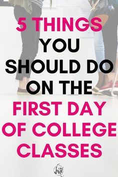 three girls on skateboards with the text 5 things you should do on the first day of college classes