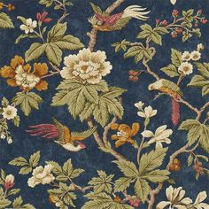 Sanderson Curtains, Orchard Tree, Sanderson Fabric, Painted Rug, Navy Fabric, Traditional Fabric, National Trust, Made To Measure Curtains, Curtain Fabric